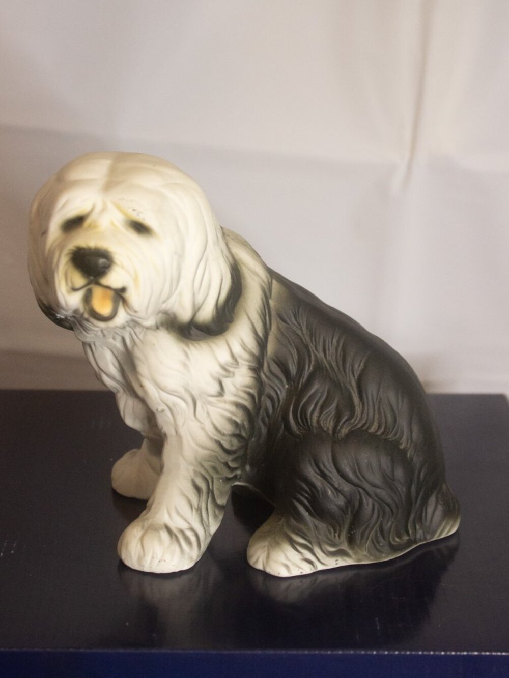 Vintage Sheepdog Figurine – Old English Sheepdog – Ceramic – 6" – Unmarked